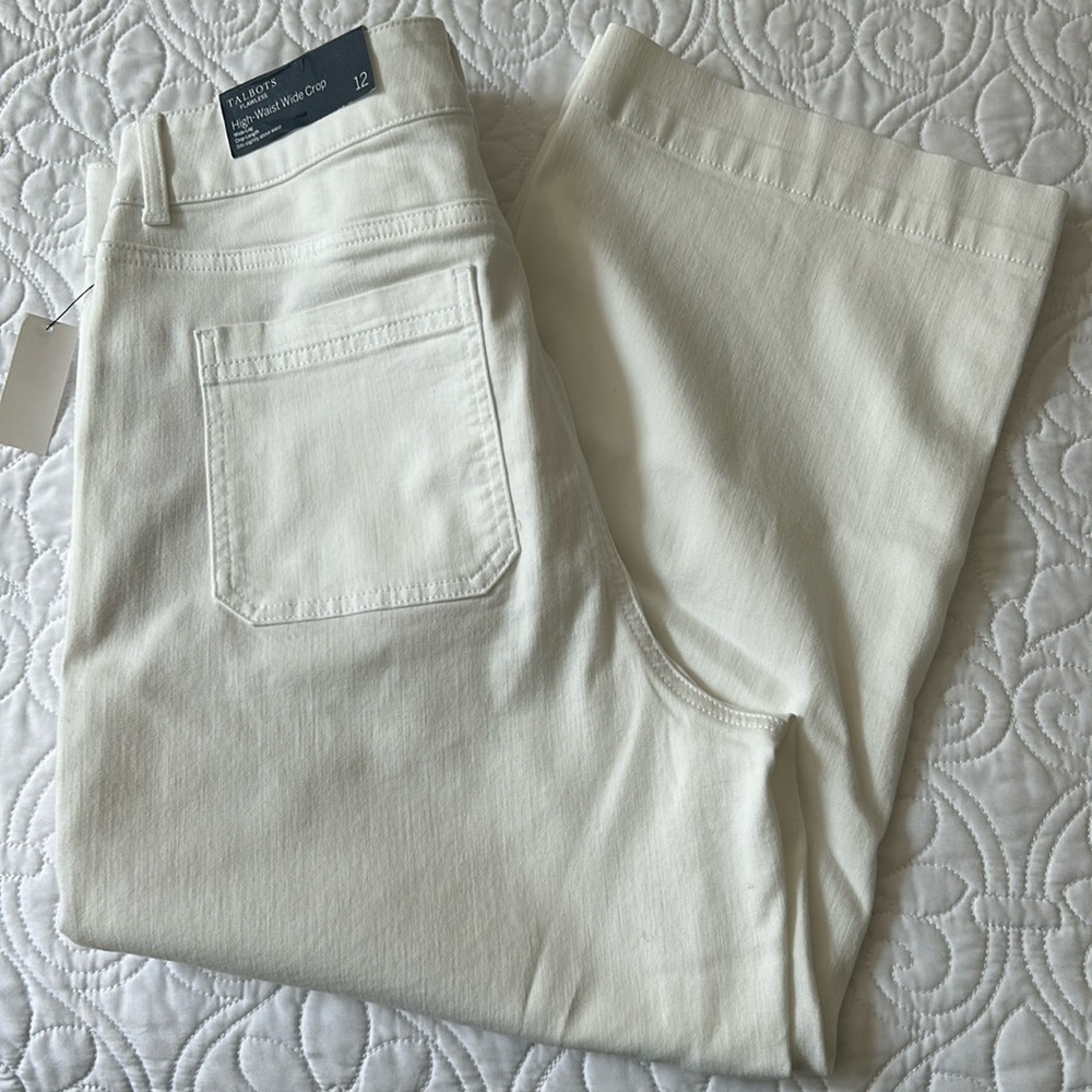 Talbots High Waist Wide Crop Pants